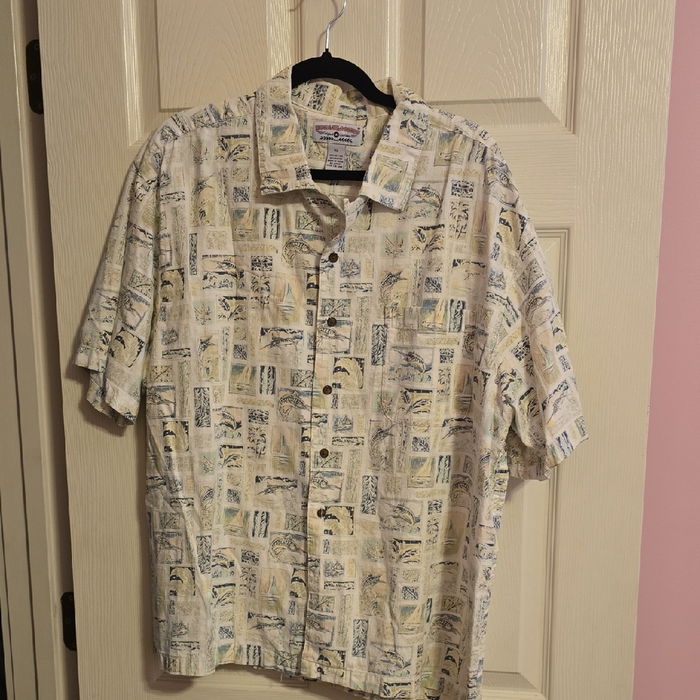 Casual Graphic Button-Down Shirt